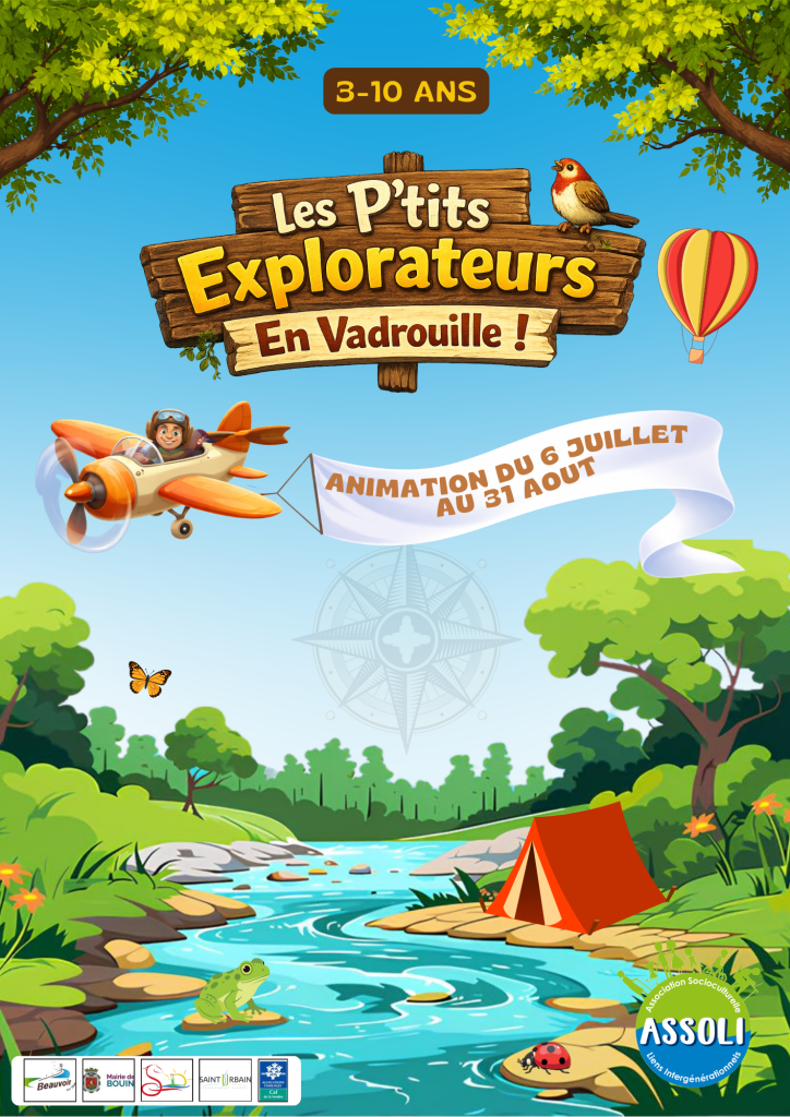 affiche ASSOLI - les p'tits explorateurs en vadrouille
